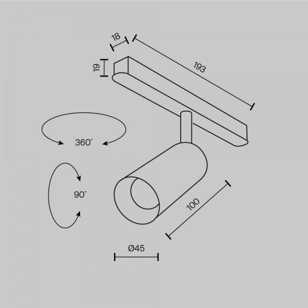 Трековый светильник Maytoni Technical Focus LED TR032-2-5W2.7K-M-B