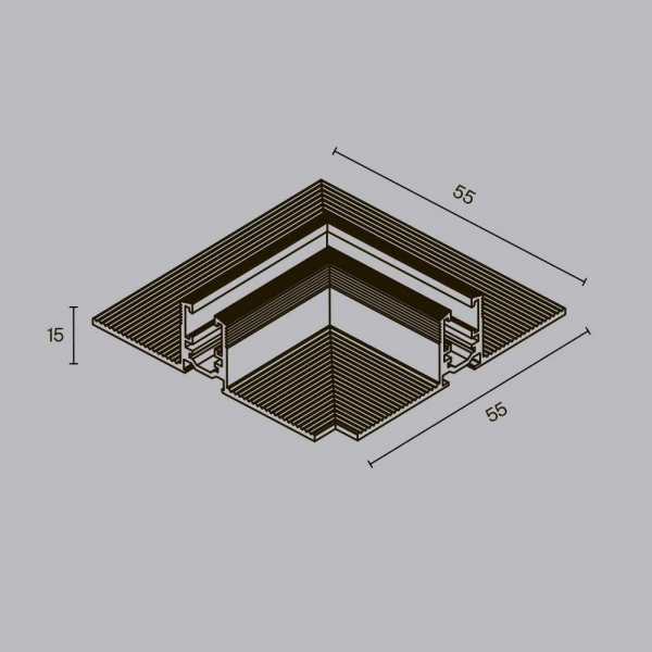 Коннектор угловой встраиваемый Maytoni Technical Accessories for tracks Levity TRA184CL-12B