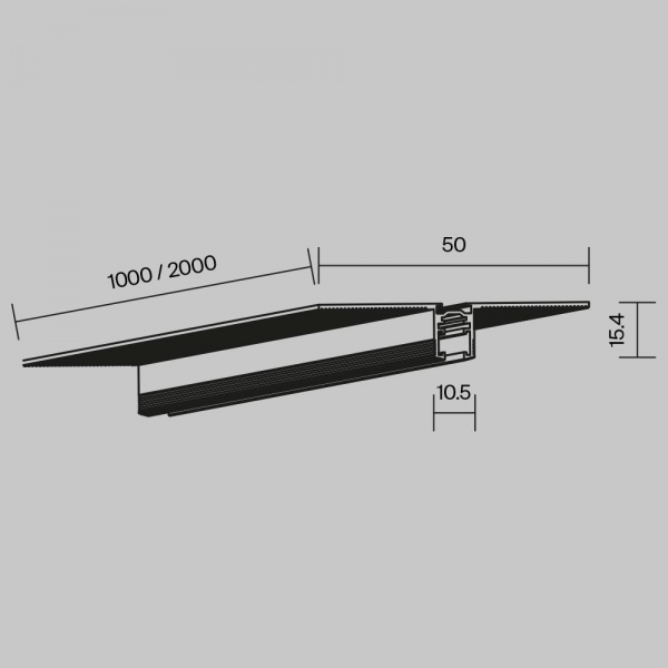 Шинопровод встраиваемый Maytoni Technical Busbar trunkings Levity TRX184-122B