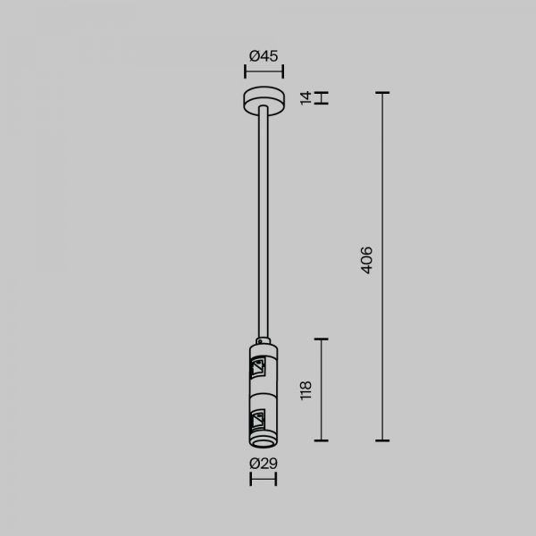 Крепление потолочное Maytoni Technical Accessories for tracks Flarity TRA158C-D1-BS