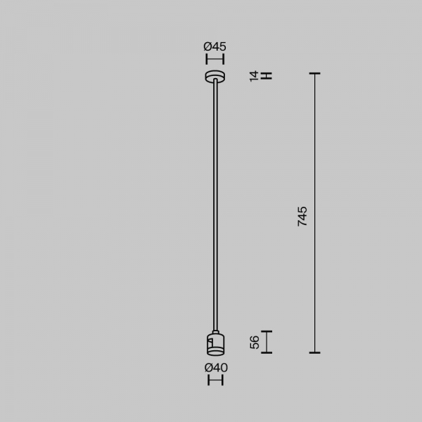 Крепление потолочное Maytoni Technical Accessories for tracks Flarity TRA159C-IPC1-BS