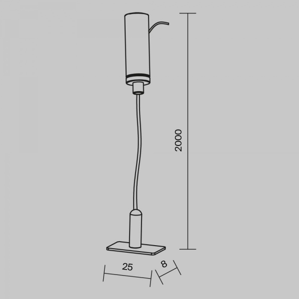 Тросовый подвес Maytoni Technical Accessories for tracks Levity TRA184SW-1B