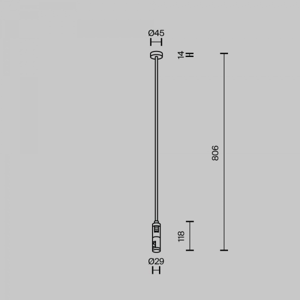 Крепление потолочное Maytoni Technical Accessories for tracks Flarity TRA159C-D1-B