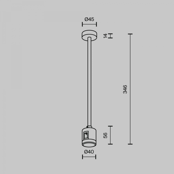 Крепление потолочное Maytoni Technical Accessories for tracks Flarity TRA158C-IPC1-B