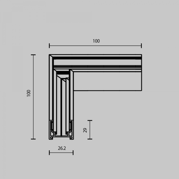 Коннектор угловой Maytoni Technical Accessories for tracks Exility TRAM034CL-41B