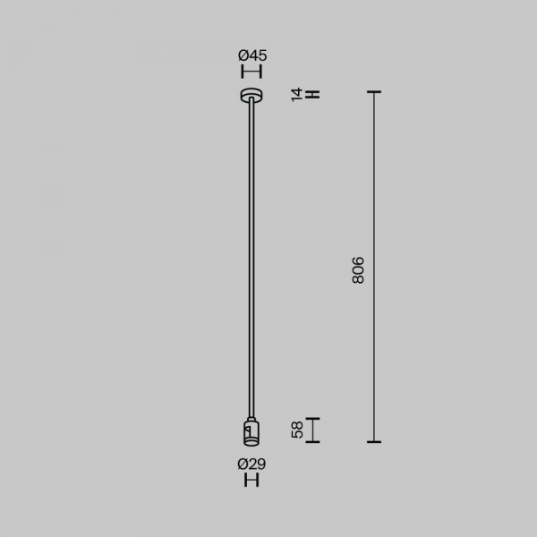 Крепление потолочное Maytoni Technical Accessories for tracks Flarity TRA159C-SL1-B