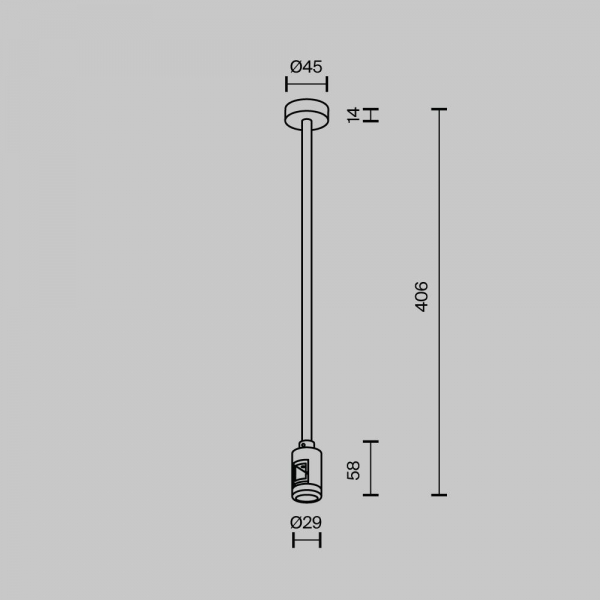 Крепление потолочное Maytoni Technical Accessories for tracks Flarity TRA158C-SL1-B