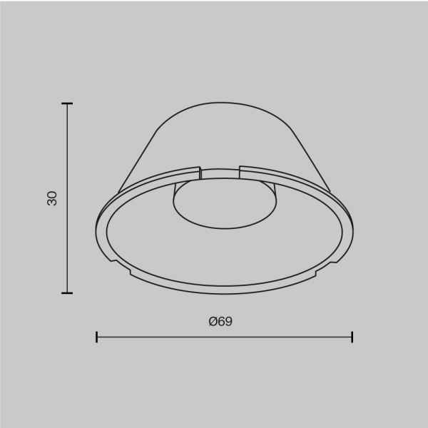 Линза Maytoni Technical Focus Led LensD69-15