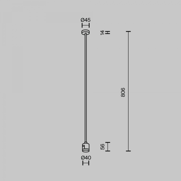 Крепление потолочное Maytoni Technical Accessories for tracks Flarity TRA159C-IPCL1-B