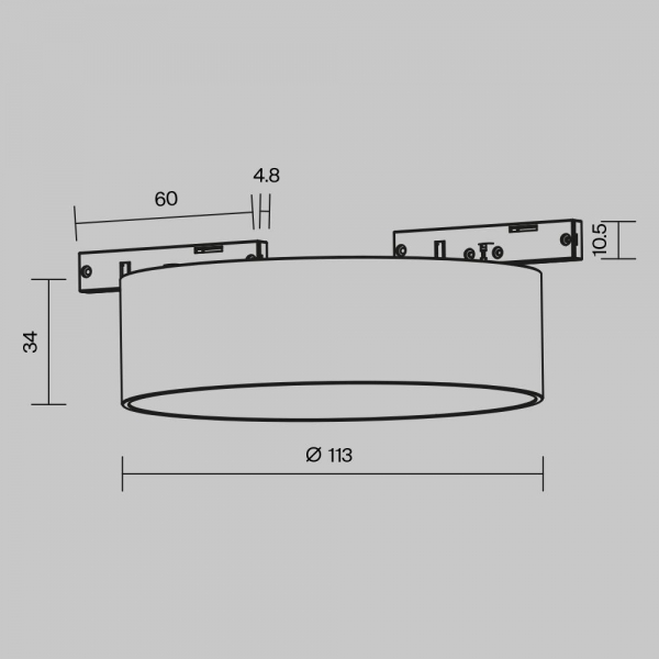 Трековый светильник Maytoni Technical Zon TR189-1-12W4K-BW