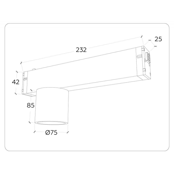 Трековый светодиодный светильник Ambrella Light Track System Magnetic 220V GL1242