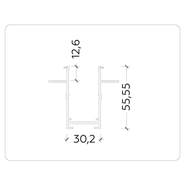 Шинопровод встраиваемый Ambrella Light Track System Magnetic 220V GL1011