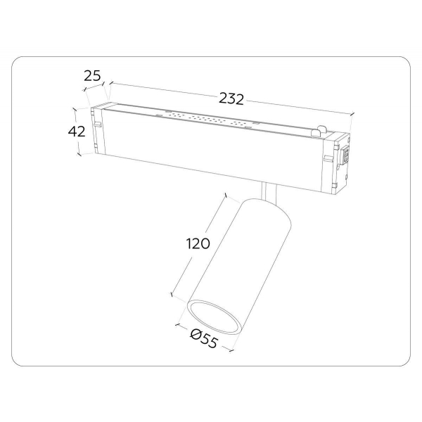 Трековый светодиодный светильник Ambrella Light Track System Magnetic 220V GL1221