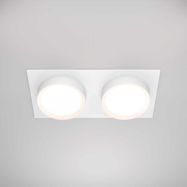 Встраиваемый светильник Maytoni Technical Hoop DL086-02-GX53-SQ-W