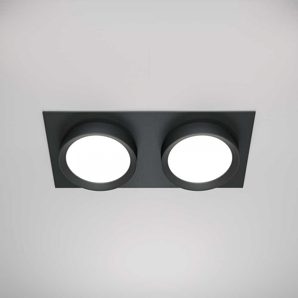 Встраиваемый светильник Maytoni Technical Hoop DL086-02-GX53-SQ-B