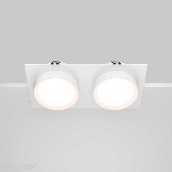 Встраиваемый светильник Maytoni Technical Hoop DL086-02-GX53-SQ-W