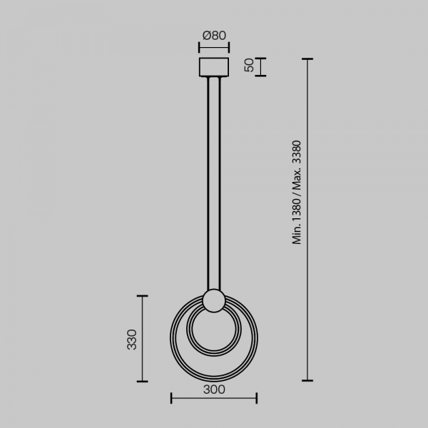 Подвесной светодиодный светильник Maytoni Link MOD357PL-L14BS3K