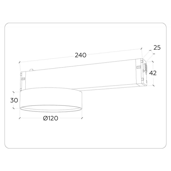 Трековый светодиодный светильник Ambrella Light Track System Magnetic 220V GL1381