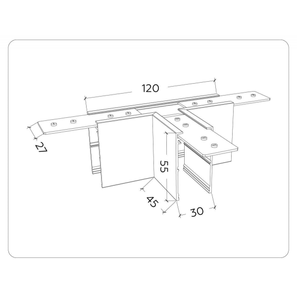 Коннектор T-образный Ambrella Light Track System Magnetic 220V GL1036