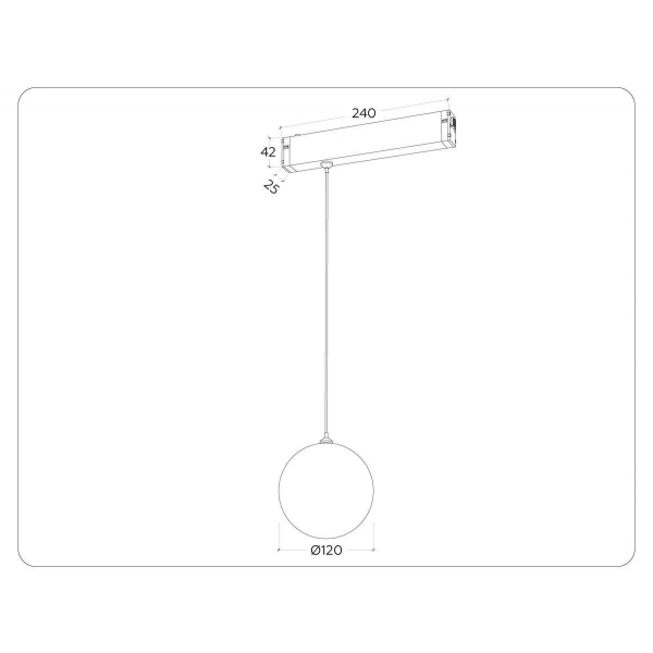 Трековый светодиодный светильник Ambrella Light Track System Magnetic 220V GL1442