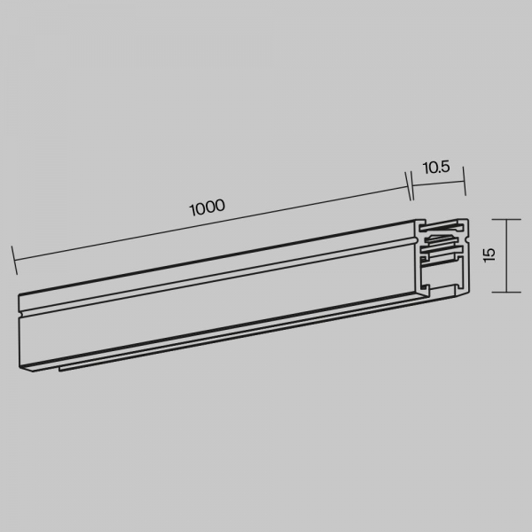 Шинопровод накладной/подвесной Maytoni Technical Busbar trunkings Levity TRX184-111B