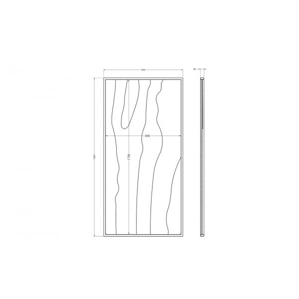 KFG207 Зеркало напольное с рисунком 90*4*180см