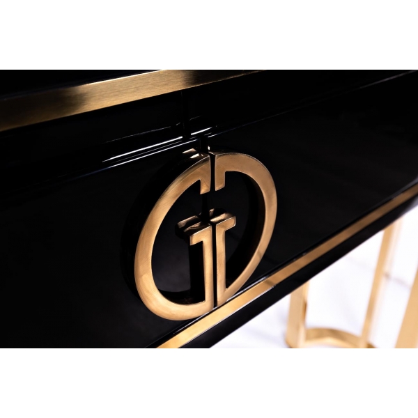 GD-CST002 Консоль D'Oro Garda Decor черная/золото 120*30*78см