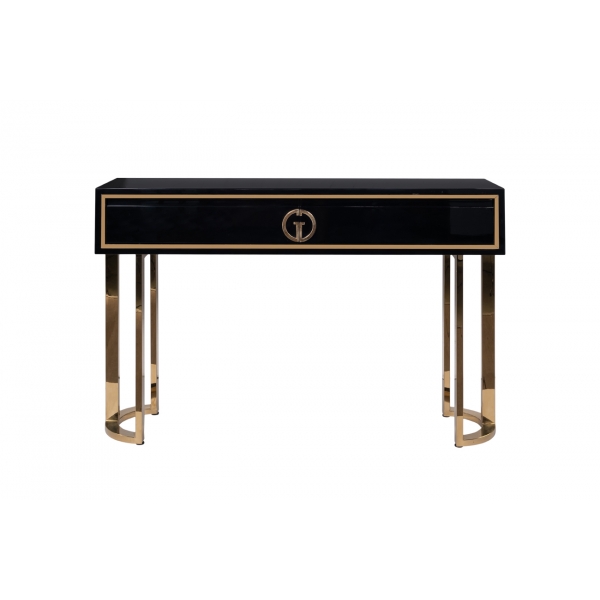 GD-CST002 Консоль D'Oro Garda Decor черная/золото 120*30*78см