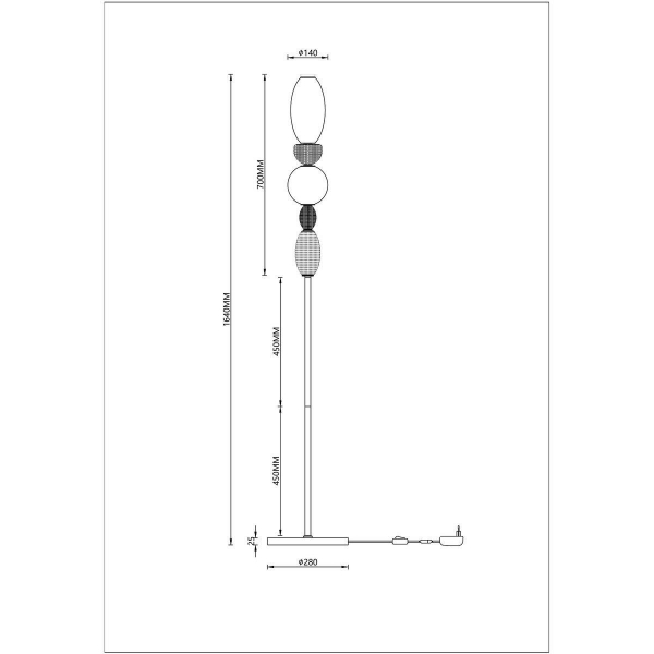 Торшер Divinare Ambra 5016/17 PN-20