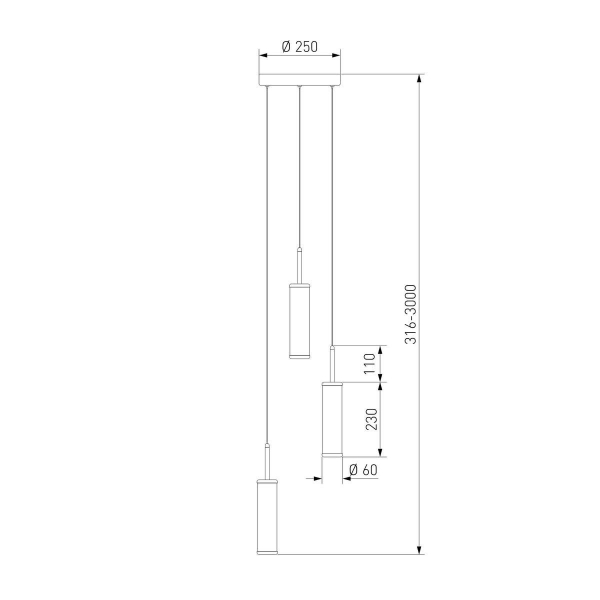 Подвесная светодиодная люстра Eurosvet Stark 50386/3 LED