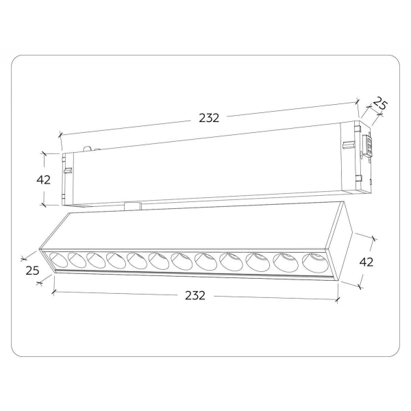 Трековый светодиодный светильник Ambrella Light Track System Magnetic 220V GL1342