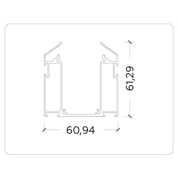 Корпус в натяжной потолок для накладного шинопровода Ambrella Light Track System Magnetic 220V GL1014