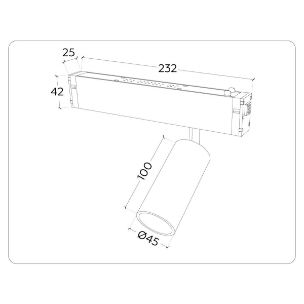 Трековый светодиодный светильник Ambrella Light Track System Magnetic 220V GL1212