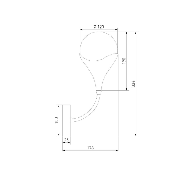 Бра Eurosvet Calyx 60168/1 латунь