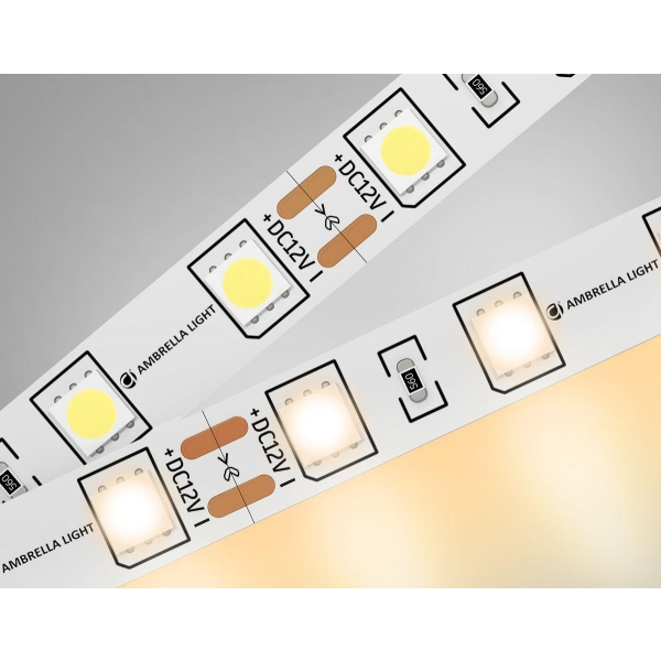 Светодиодная лента Ambrella Light 14,4W/m 60LED/m 5050SMD теплый белый 5M GS2001