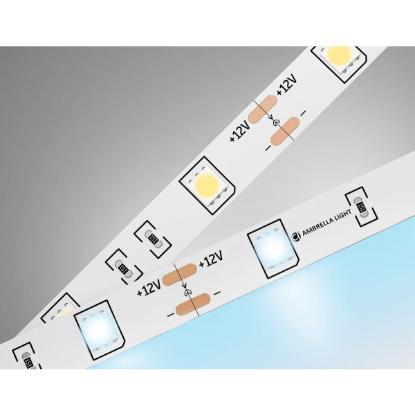 Светодиодная лента Ambrella Light 7,2W/m 30LED/m 5050SMD холодный белый 5M GS1803