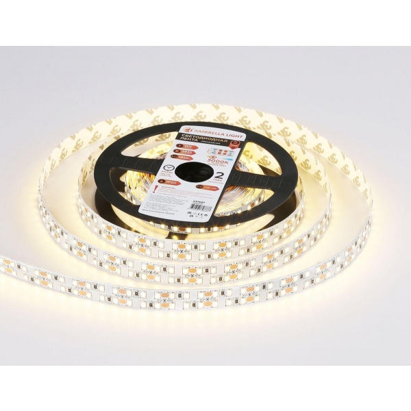 Светодиодная лента Ambrella Light 19,2W/m 240LED/m 2835SMD теплый белый 5M GS1601