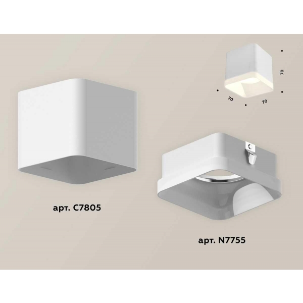 Комплект потолочного светильника Ambrella light Techno Spot XC (C7805, N7755) XS7805040