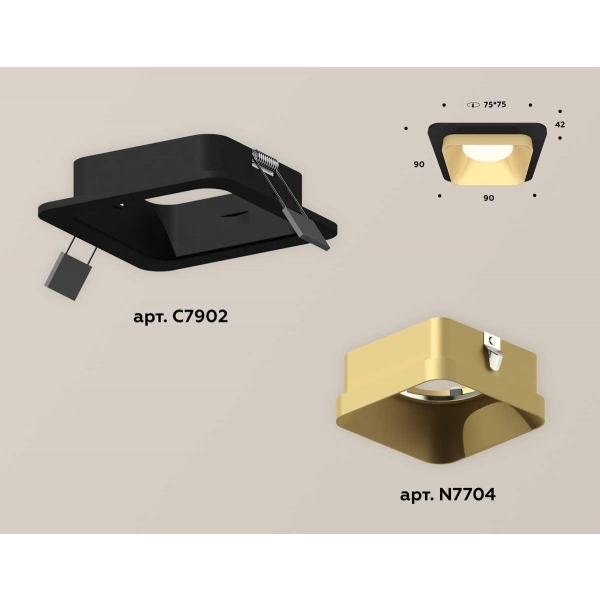 Комплект встраиваемого светильника Ambrella light Techno Spot XC (C7902, N7704) XC7902004