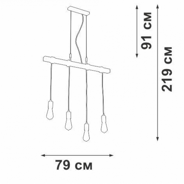 Подвесной светильник Vitaluce V47160-1/4S