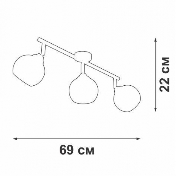 Потолочная люстра Vitaluce V4313-0/3PL