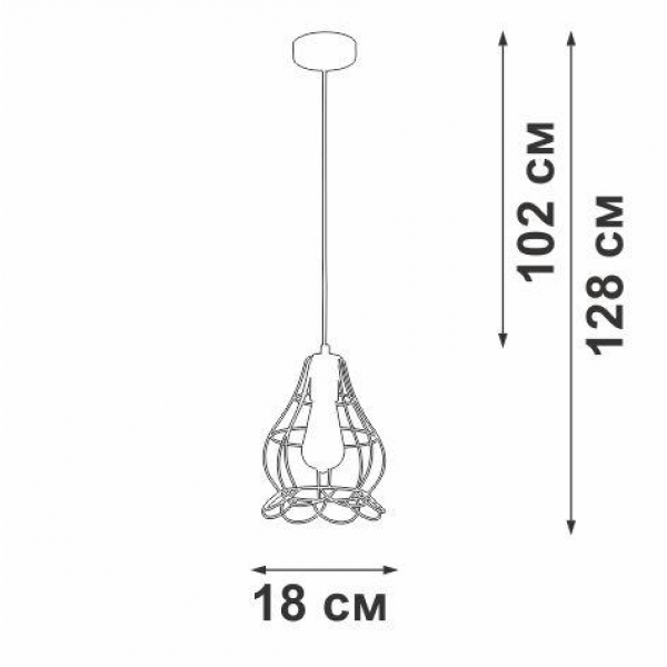 Подвесной светильник Vitaluce V2868-1/1S