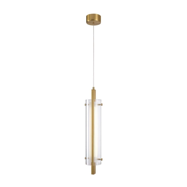 Подвесной светодиодный светильник Indigo Vitreo 11067/A/1P Brass V000173L