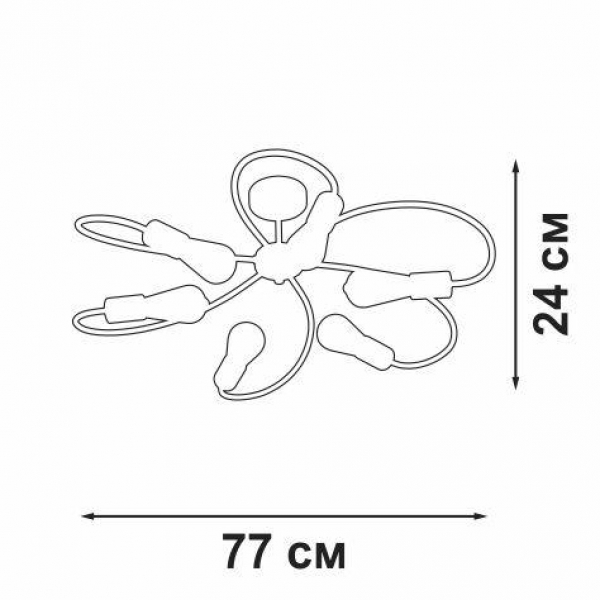 Потолочная люстра Vitaluce V3076-1/6PL