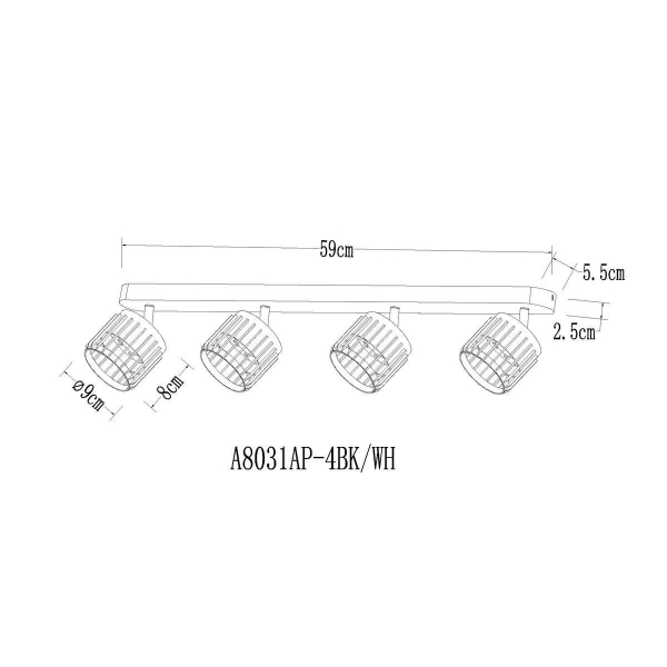 Спот Arte Lamp Atria A8031PL-4WH