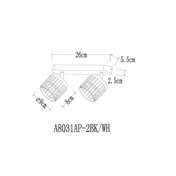 Спот Arte Lamp Atria A8031PL-2BK
