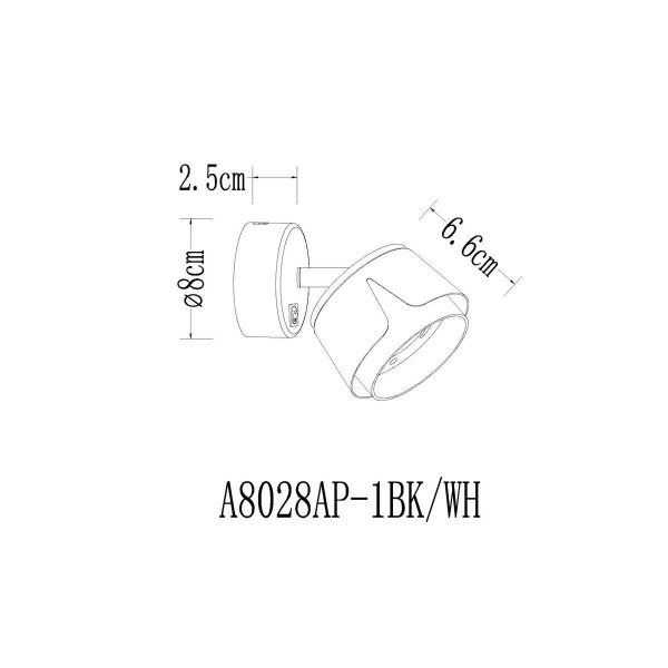 Спот Arte Lamp Amaks A8028AP-1BK