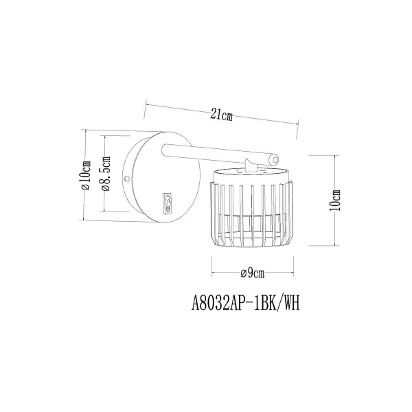 Бра Arte Lamp Atria A8032AP-1BK