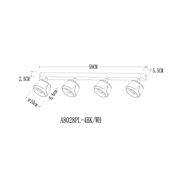 Спот Arte Lamp Amaks A8028PL-4WH