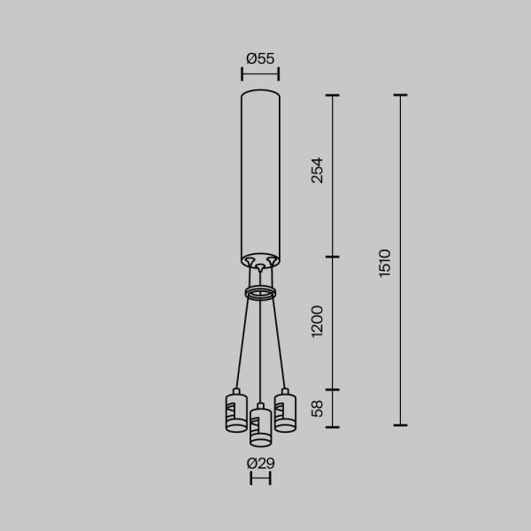 Подвесной комплект Maytoni Technical Flarity TRA154SW-BB-R-B